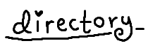 drawing of the word 'directory,' underlined