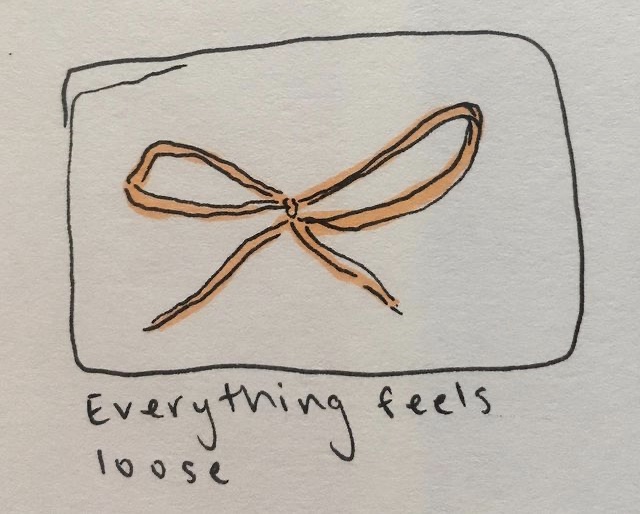a drawing of a bow