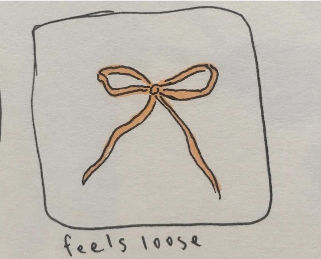 a drawing of a bow