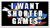 A stamp-shaped gif of different pictures of Sonic with text reading I want shorter games with worse graphics made by people who are paid more to work less and I'm not kidding.